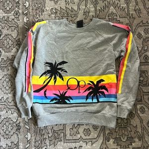 Ocean pacific rainbow sweatshirt pullover crew neck size small vintage 70s